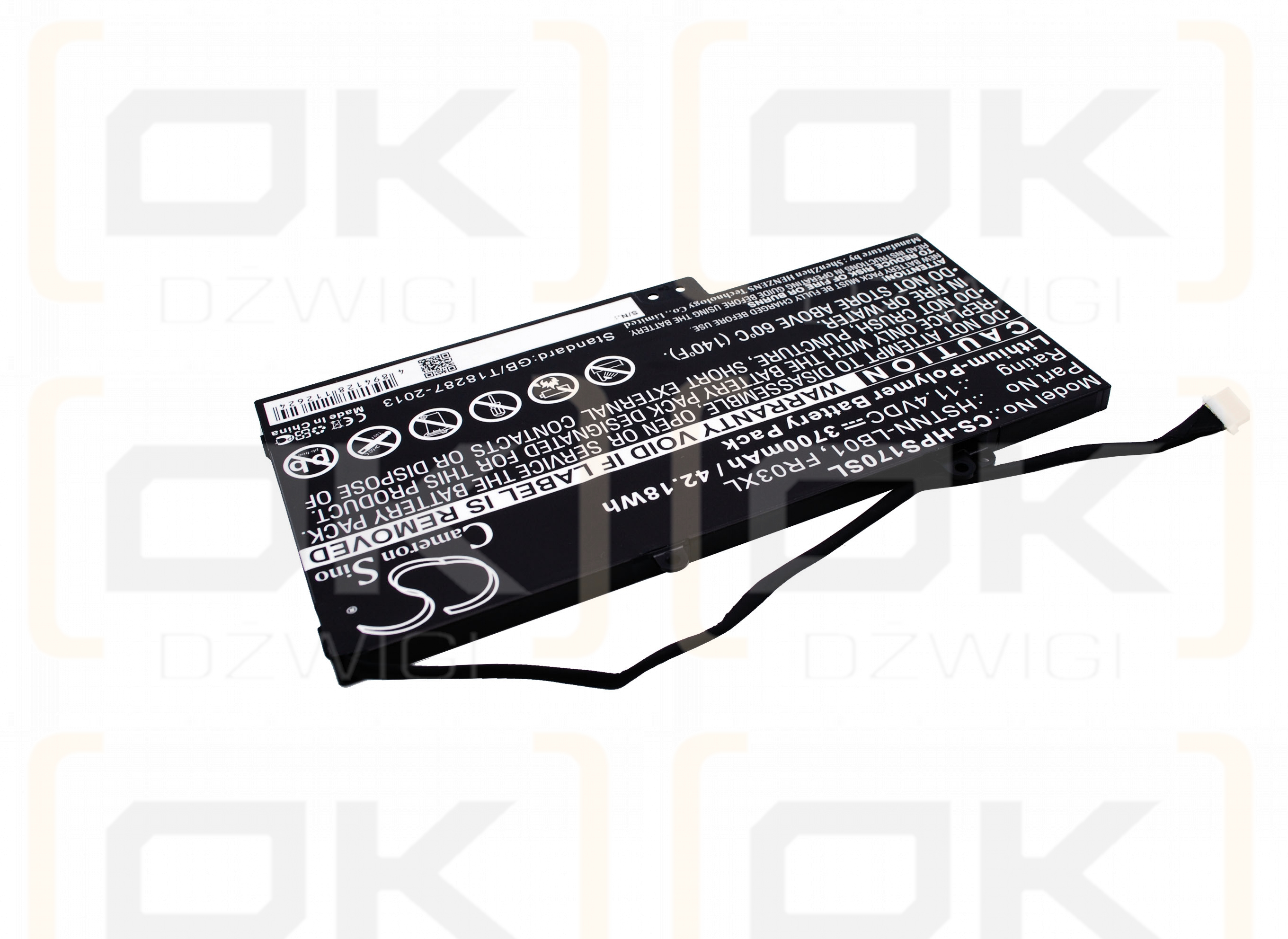 HP J4V73AA / 777999-001 Batería de polímero de litio de 3700 mAh y 11,4 V (Cameron Sino)