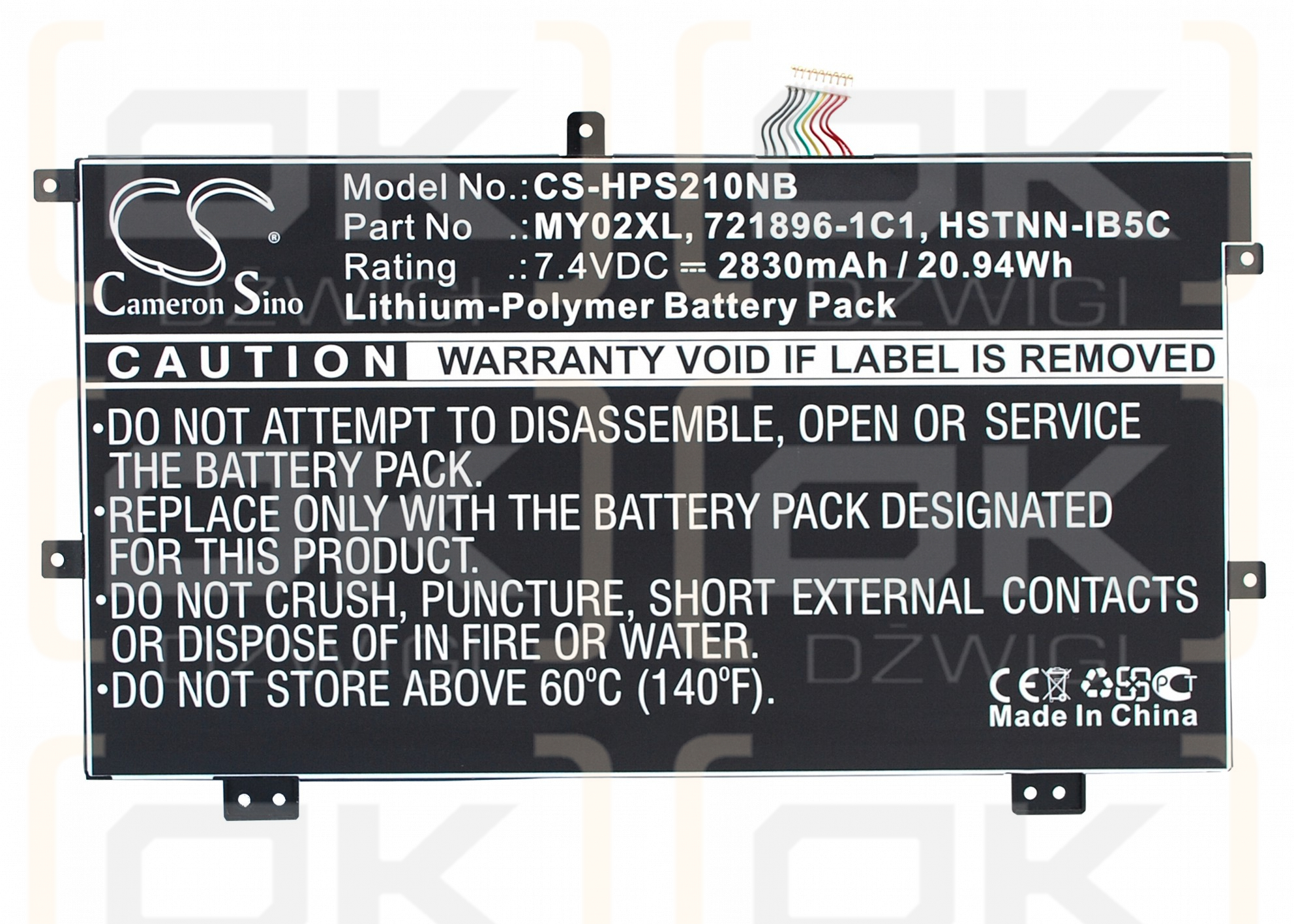 HP Pavilion 11-h000 / MY02XL 2830mAh Li-Polymer 7.4V (Cameron Sino)