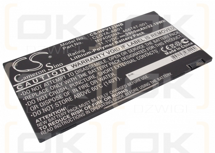 HP Voodoo Envy 133 NV4075NA / CLGYA-AB01 2900 mAh Li-Polymer 11.1 V (Cameron Sino)