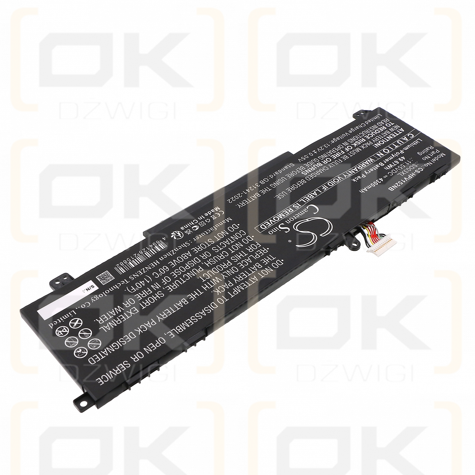 HP Victus 15-FAa0351TX / HSTNN-OB1R 4300 mAh, polímero de litio, 11,55 V (Cameron Sino)
