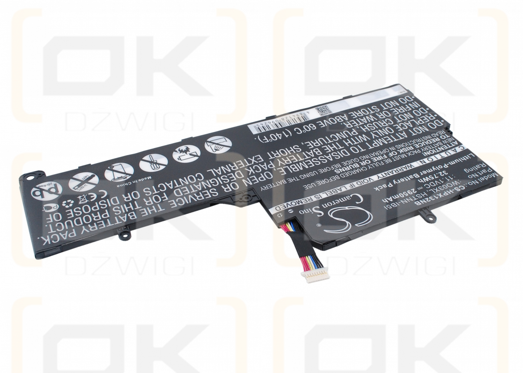 HP Pavilion 13-P106SA / WO03XL 2950 mAh Li-Polymer 11,1 V (Cameron Sino)