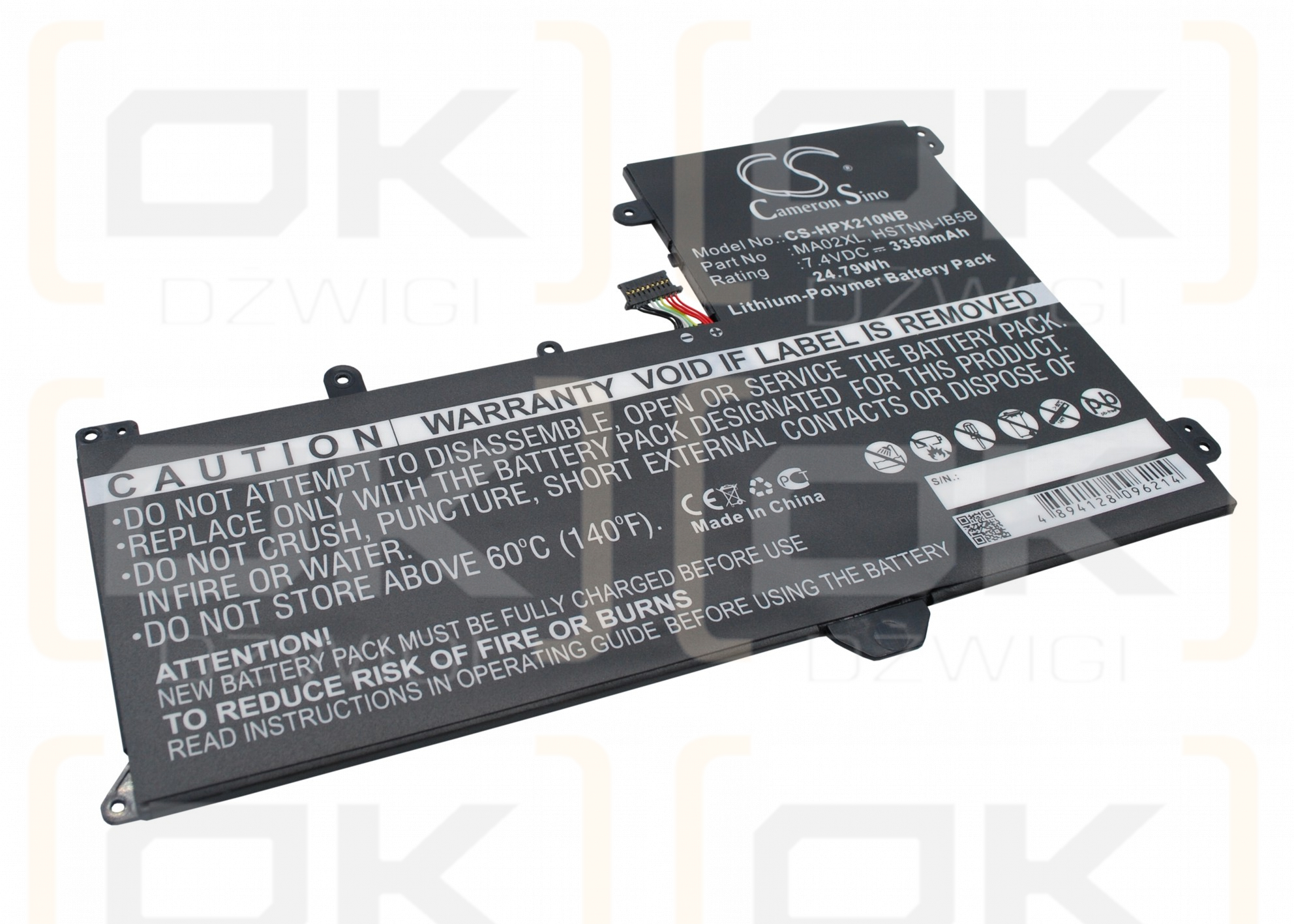 HP SlateBook 10 X2 / MA02XL 3350mAh Li-Polymer 7.40V (Cameron Sino)