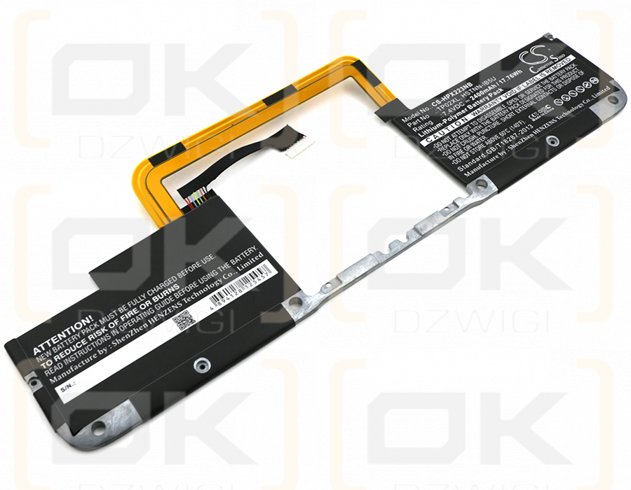 HP Specter x2 13-h281nr / TP02XL 2400 mAh Li-Polymer 7.4 V (Cameron Sino)
