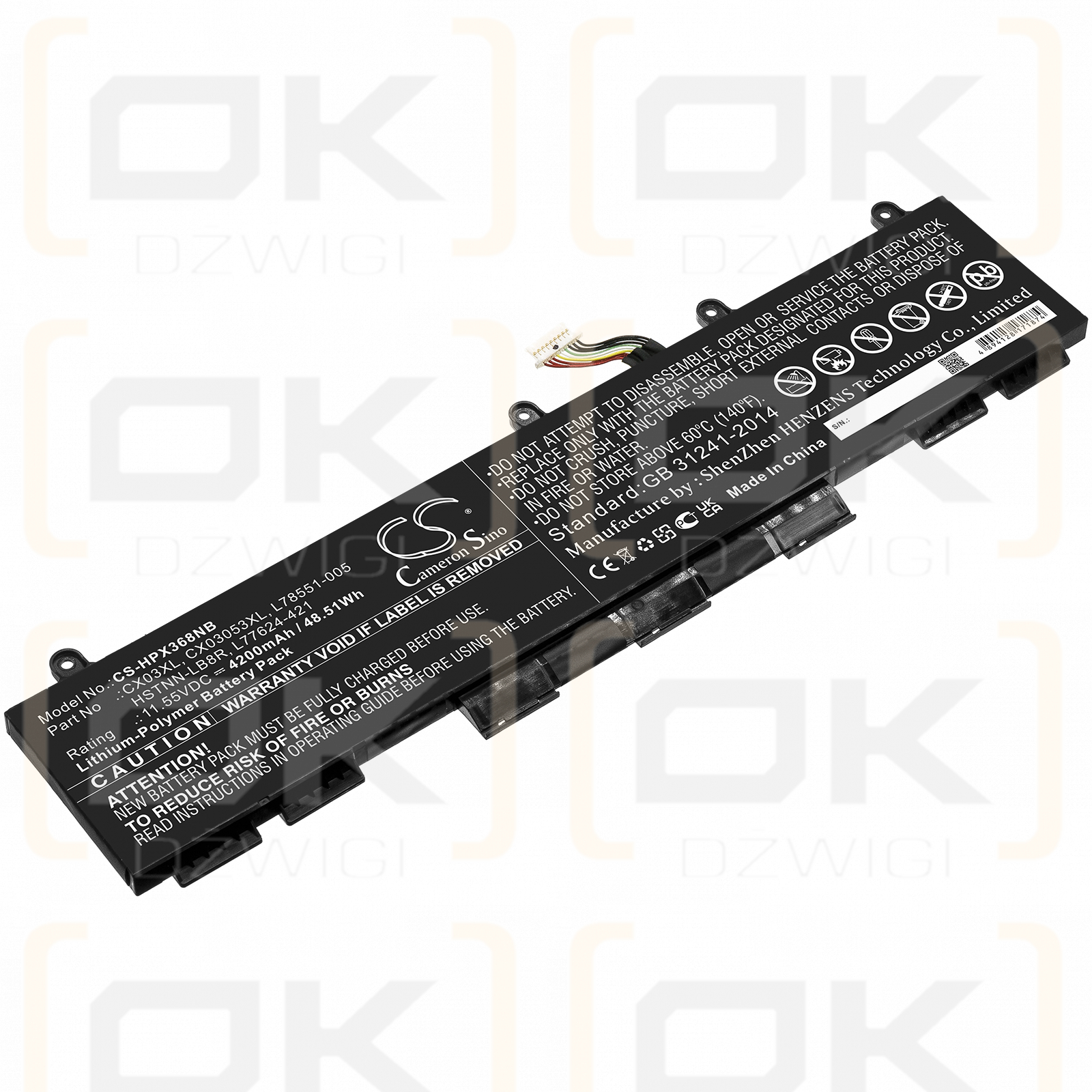 HP EliteBook X360 830 G8 / CX03XL 4200 mAh Li-Polymer 11,55 V (Cameron Sino)