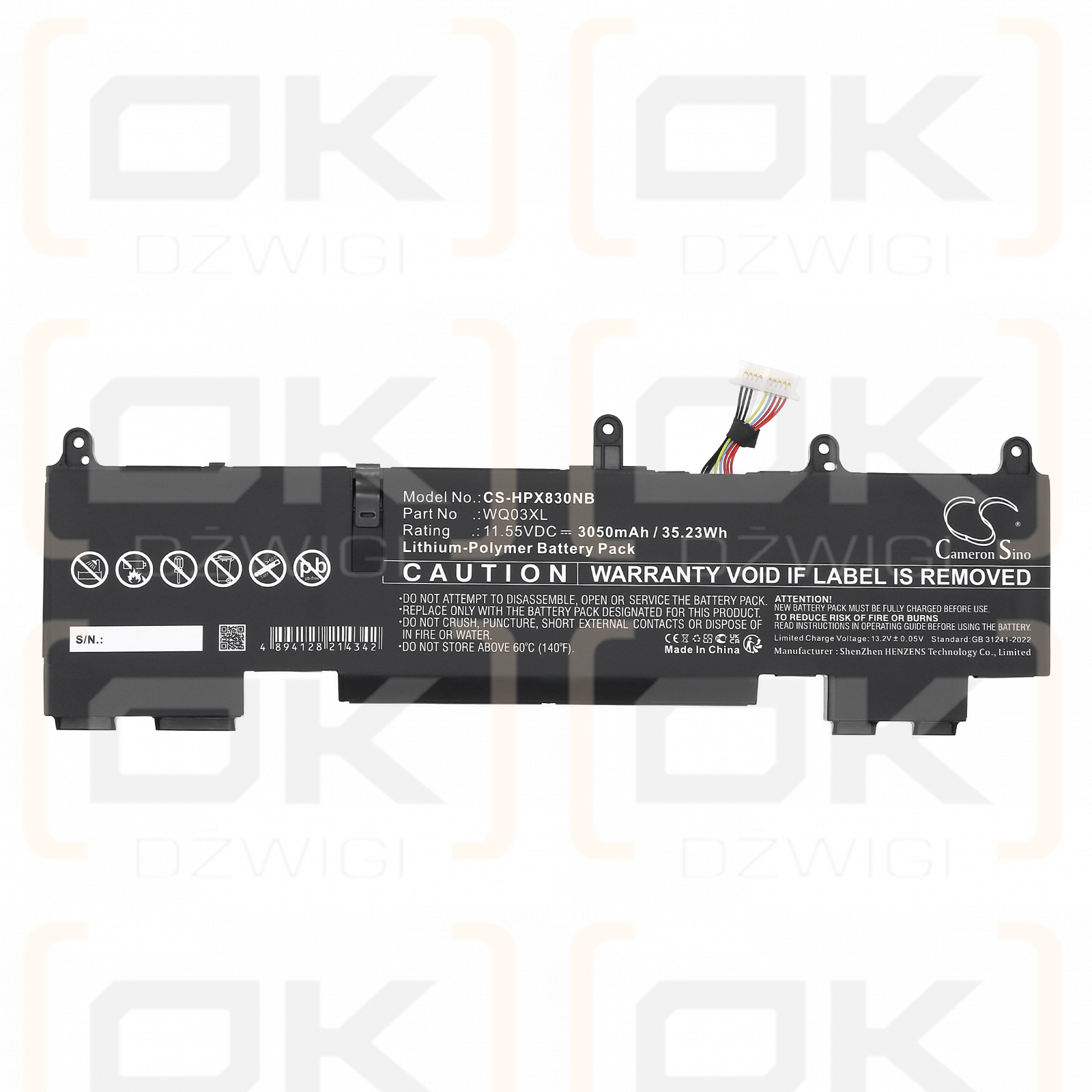 HP Elitebook 835 13 Inch G10 / 996QA243H 3050mAh Li-Polymer 11.55V (Cameron Sino)
