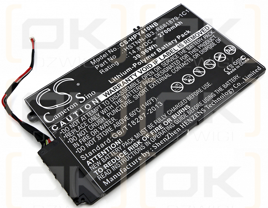 HP ENVY 4-1109TX / HSTNN-IB3R 2700 mAh Li-Polymer 14,8 V (Cameron Sino)