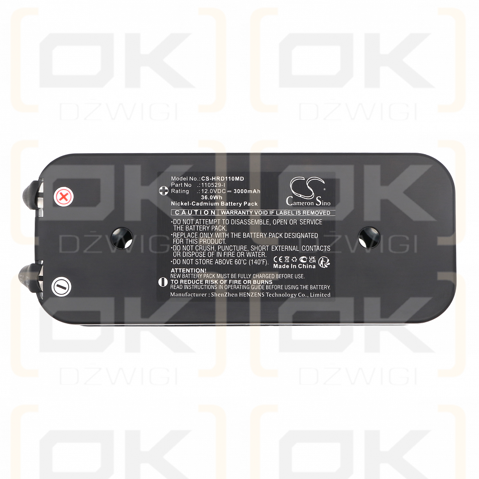 Horbiger Hydraulik / 110529-I 3000mAh Ni-CD 12.0V (Cameron Sino)