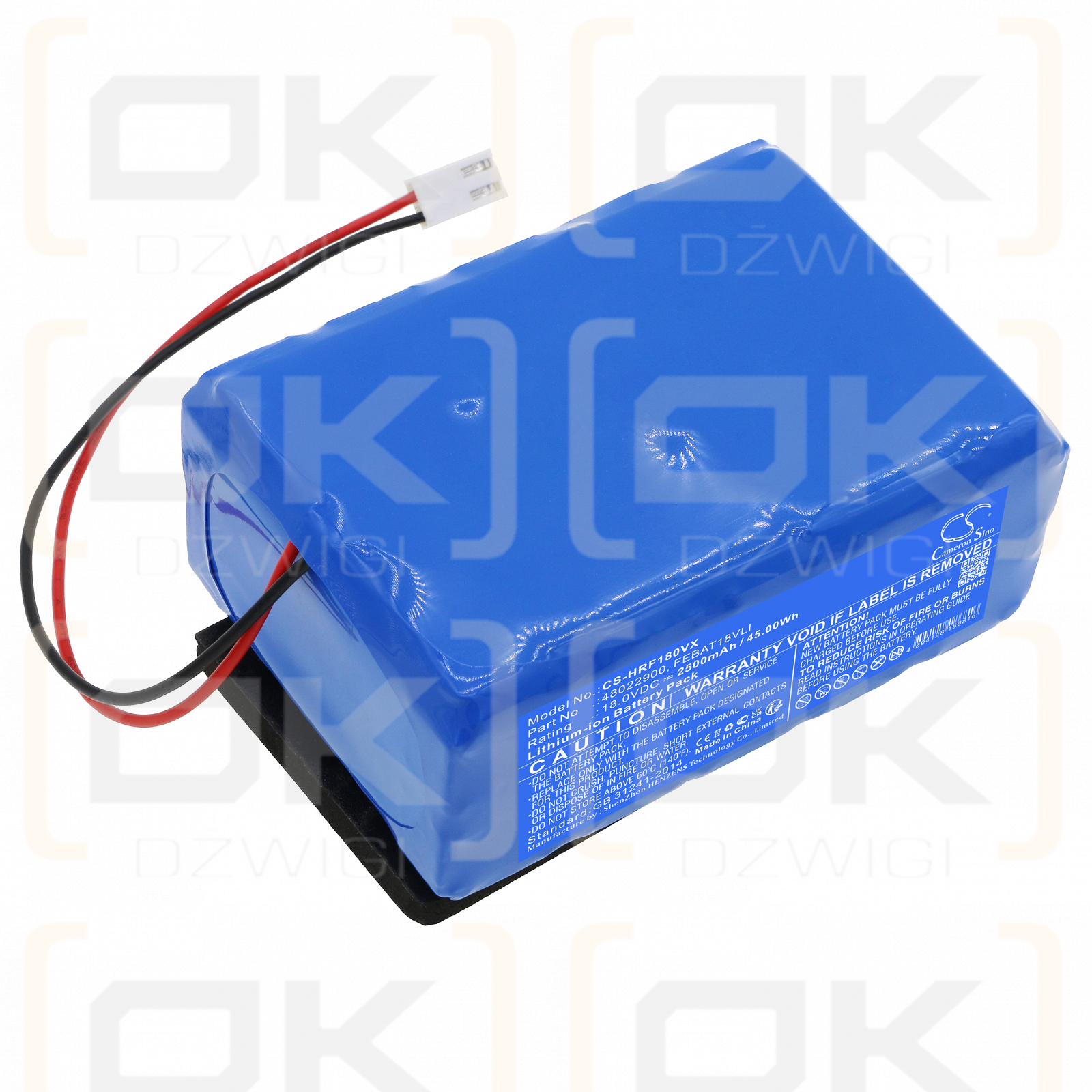 Hoover FE18ALI 011 / 48022900 2500mAh Li-ion 18.0V (Cameron Sino)