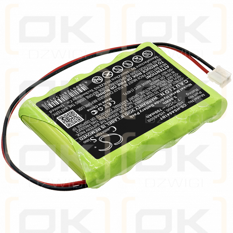 Panel de control de alarma familiar Yale HSA6300 / HSA6400 700mAh Ni-MH 7.2V (Cameron Sino)