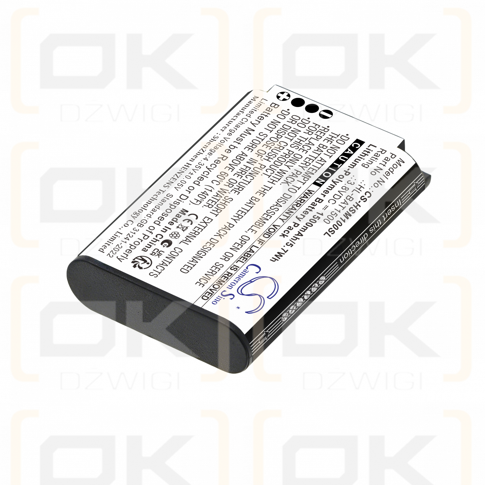 Bateria zamienna do Hollyland Solidcom M1 / HL-BAT1500 1500 mAh Li-Polymer 3.8 V (Cameron Sino)