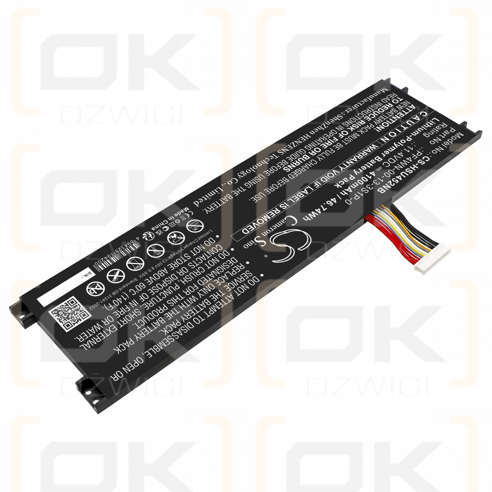 Maibenben S436 / PF4WN-00-17-3S1P-0 4100 mAh Li-Polymer 11,4 V (Cameron Sino)