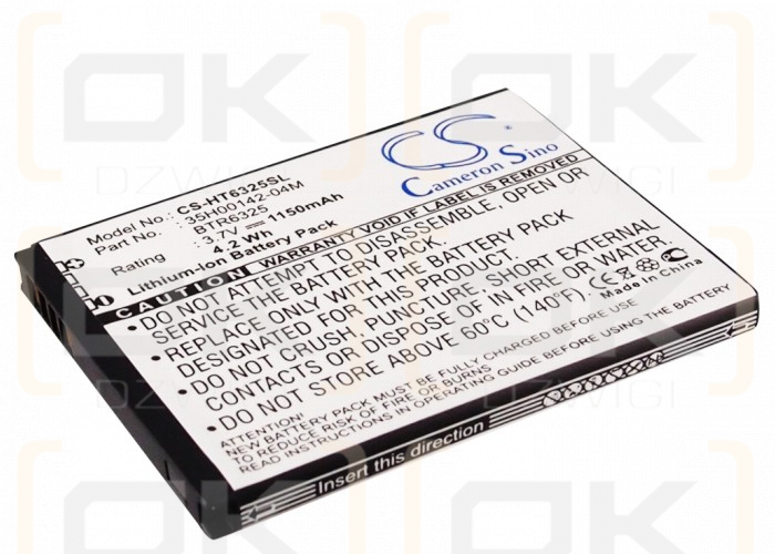 Ersatzakku für T-Mobile Mytouch 4G / 35H00142-13M 1150 mAh Li-Ion 3,7 V (Cameron Sino)