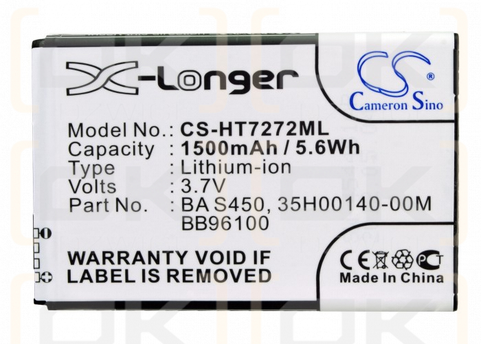 T-Mobile G2 / BA S450 1500 mAh Li-Ion 3,7 V (Cameron Sino)