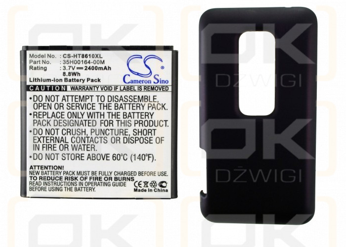 Ersatzakku für T-Mobile PG86100 / 35H00164-00M 2400 mAh Li-Ion 3,7 V (Cameron Sino)
