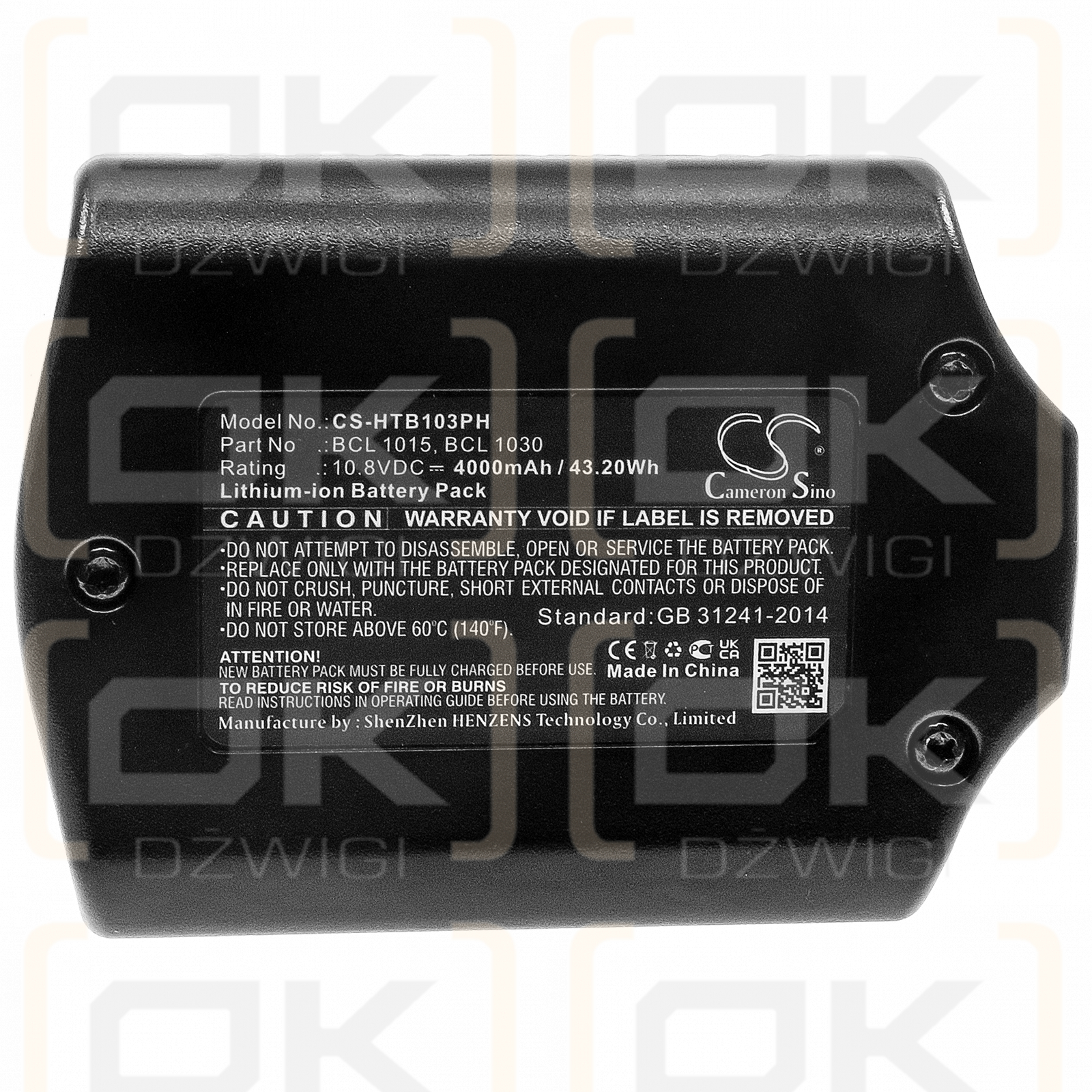 Hitachi WH10DFL / 329369 4000 mAh Li-Ion 10,8 V (Cameron Sino)