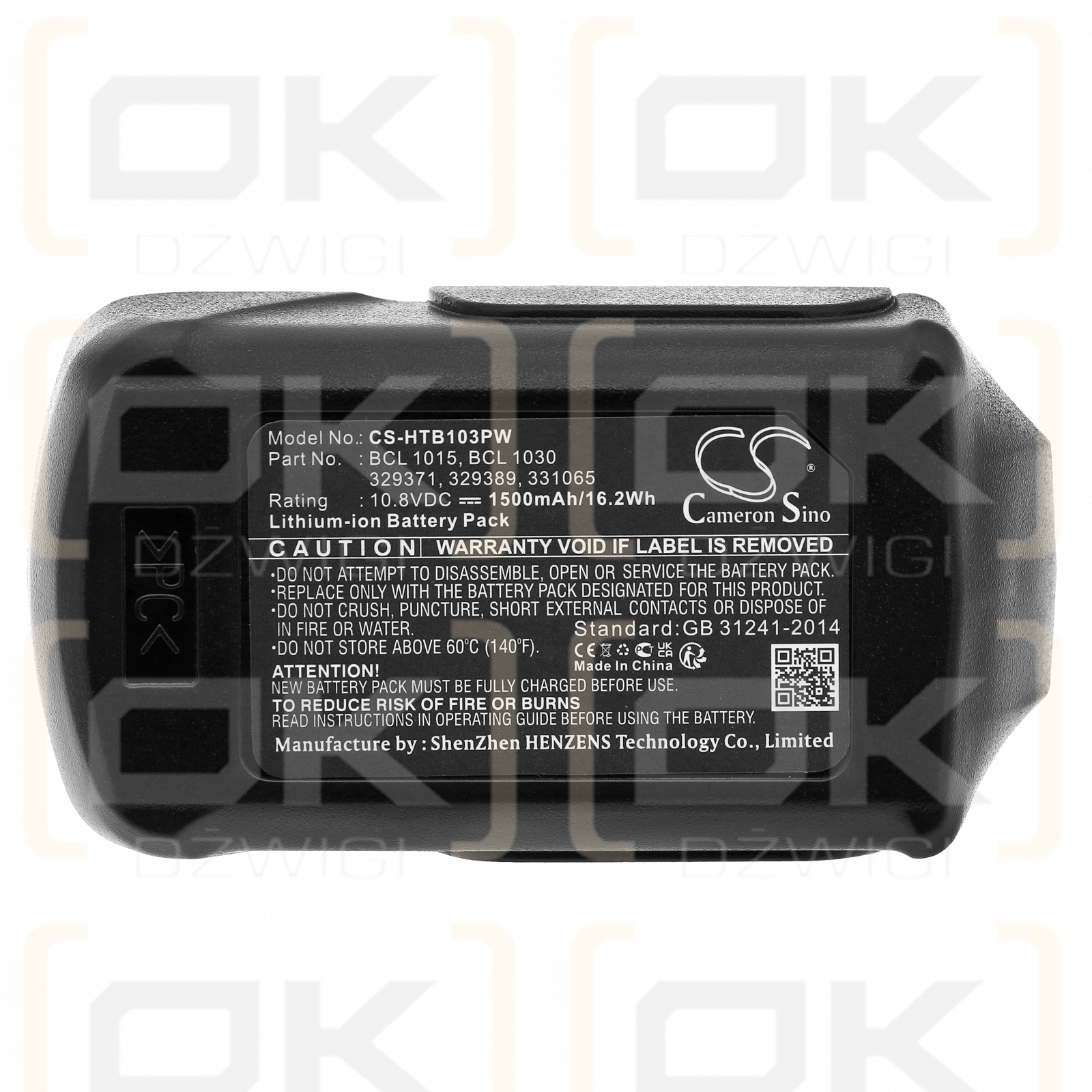 Hitachi WH10DFL / 329369 1500mAh Li-ion 10.8V (Cameron Sino)