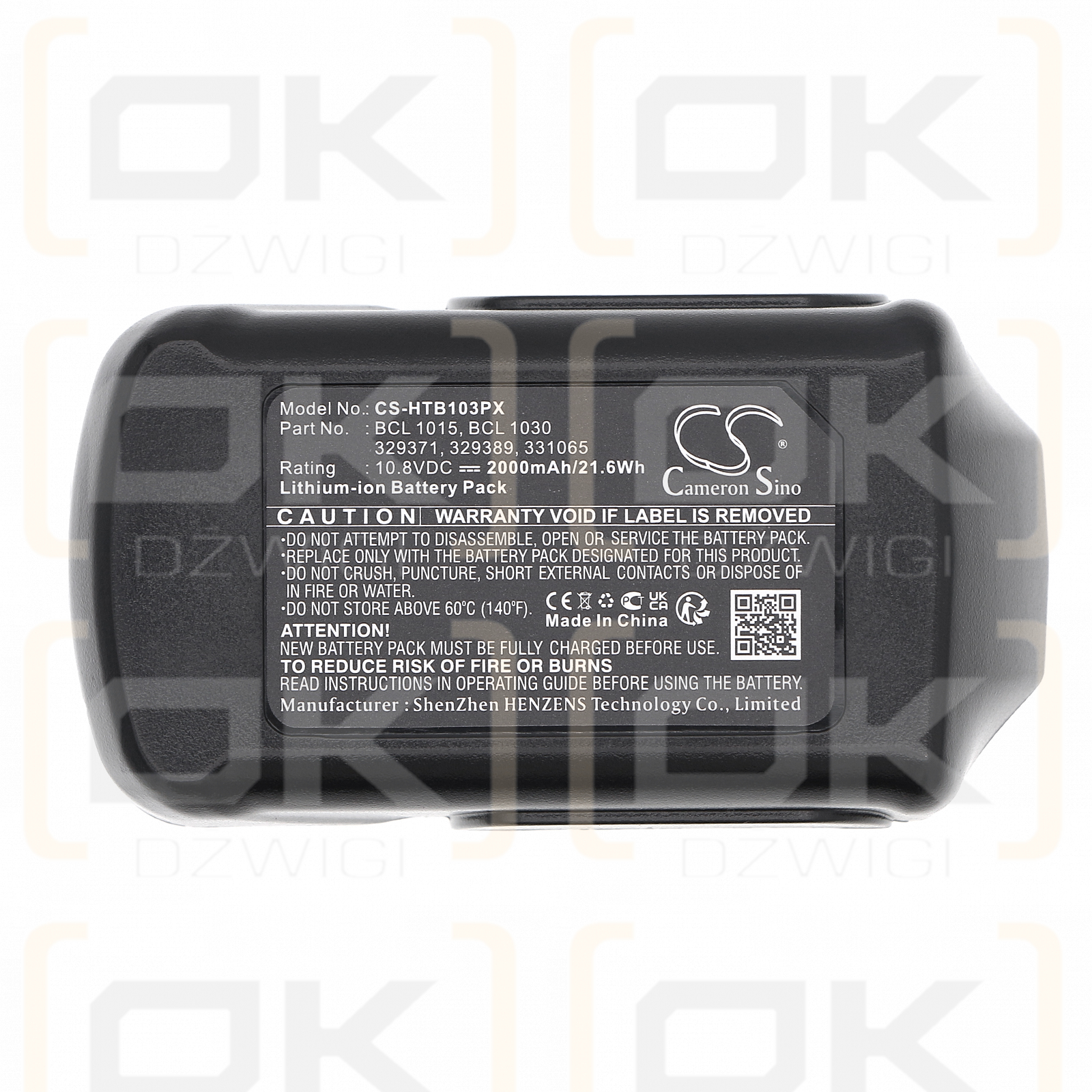 Hitachi WH10DFL / 329369 2000 mAh Li-Ion 10,8 V (Cameron Sino)