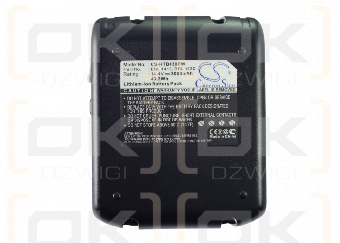 Hitachi WM 14DBL / BSL 1415 3000mAh Li-ion 14.4V (Cameron Sino)