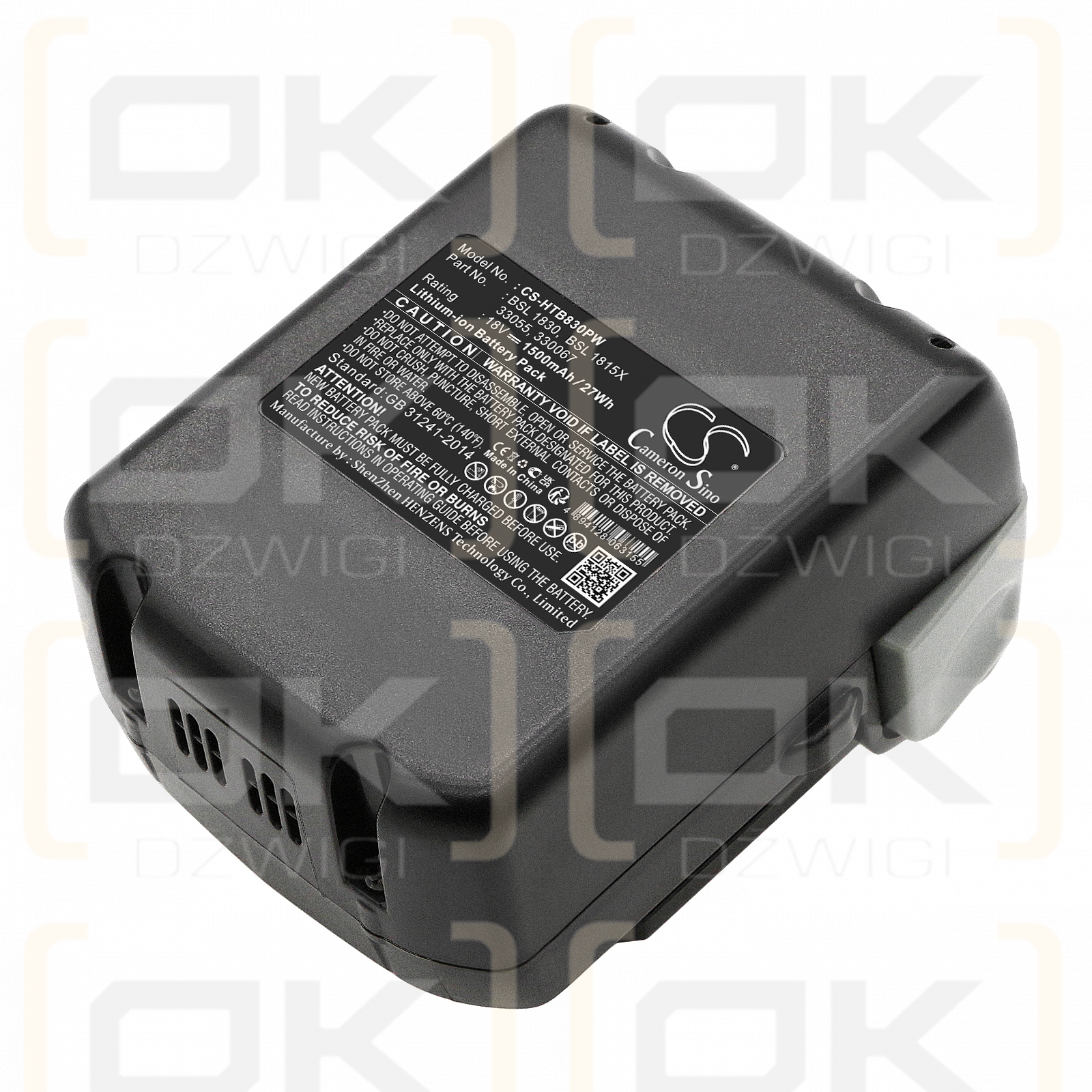 Hitachi WH18DBDL / BSL 1830 1500mAh Li-ion 18.0V (Cameron Sino)