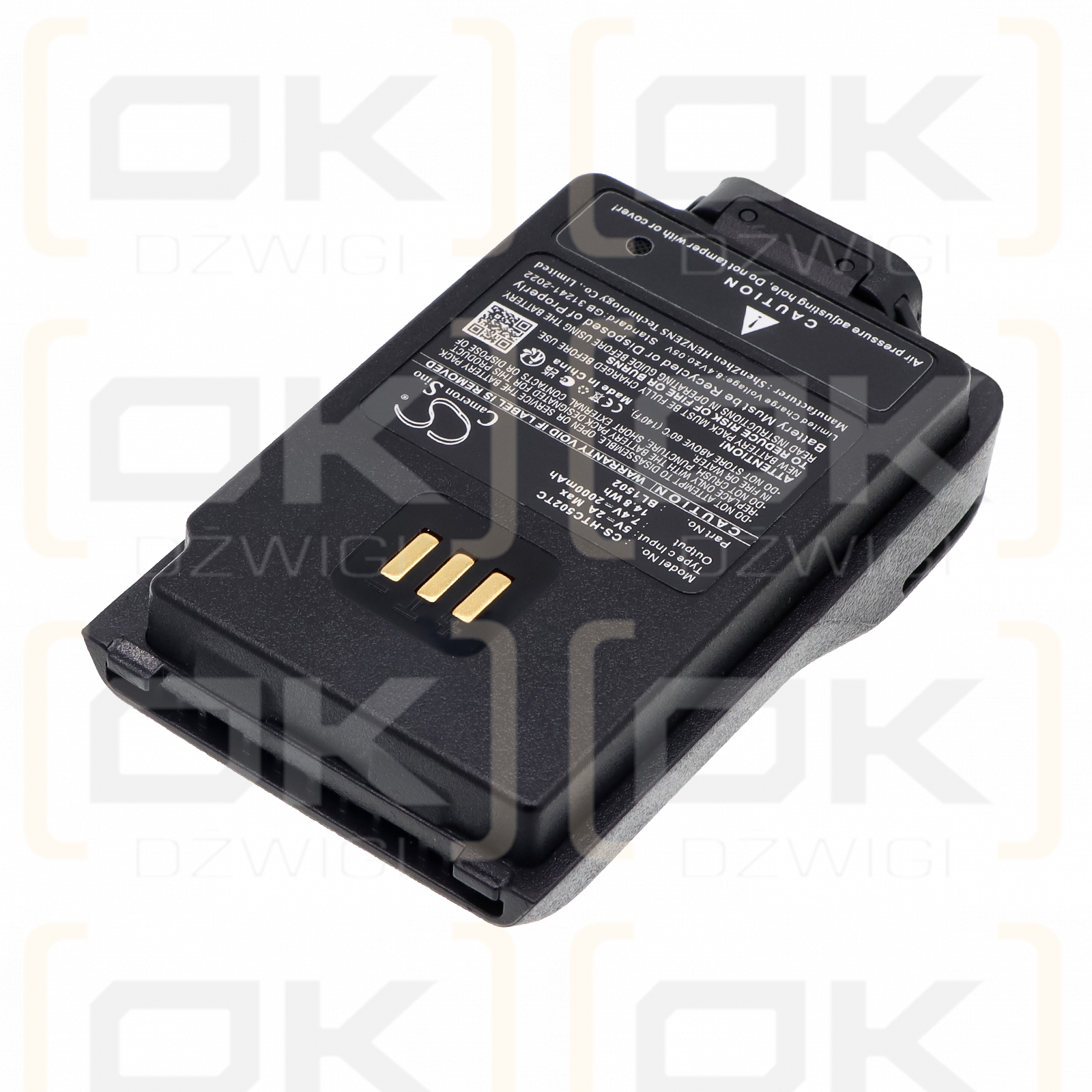 Batería de repuesto para HYT PD688 / BL1502 2000mAh Li-ion 7.4V (Cameron Sino)