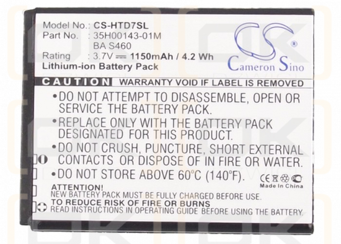 T-Mobile HD7 / BD29100 1150 mAh Li-Ion 3,7 V (Cameron Sino)