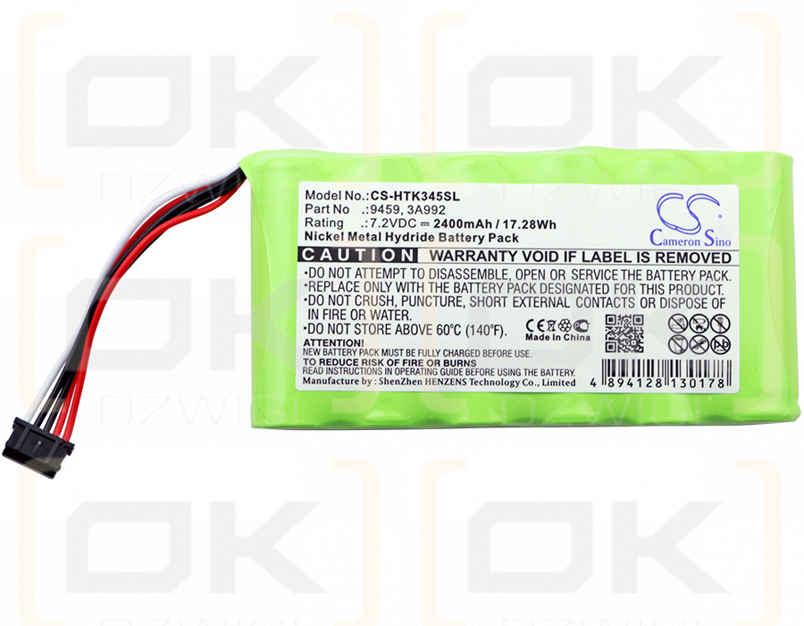 Hioki PW3360 Clamp On Power Logger / 9459 2400mAh Ni-MH 7.2V (Cameron Sino)