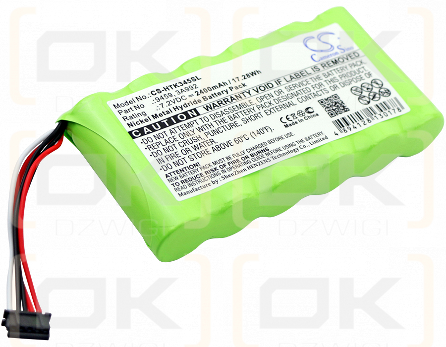 Hioki PW3360 Clamp On Power Logger / 9459 2400mAh Ni-MH 7.2V (Cameron Sino)