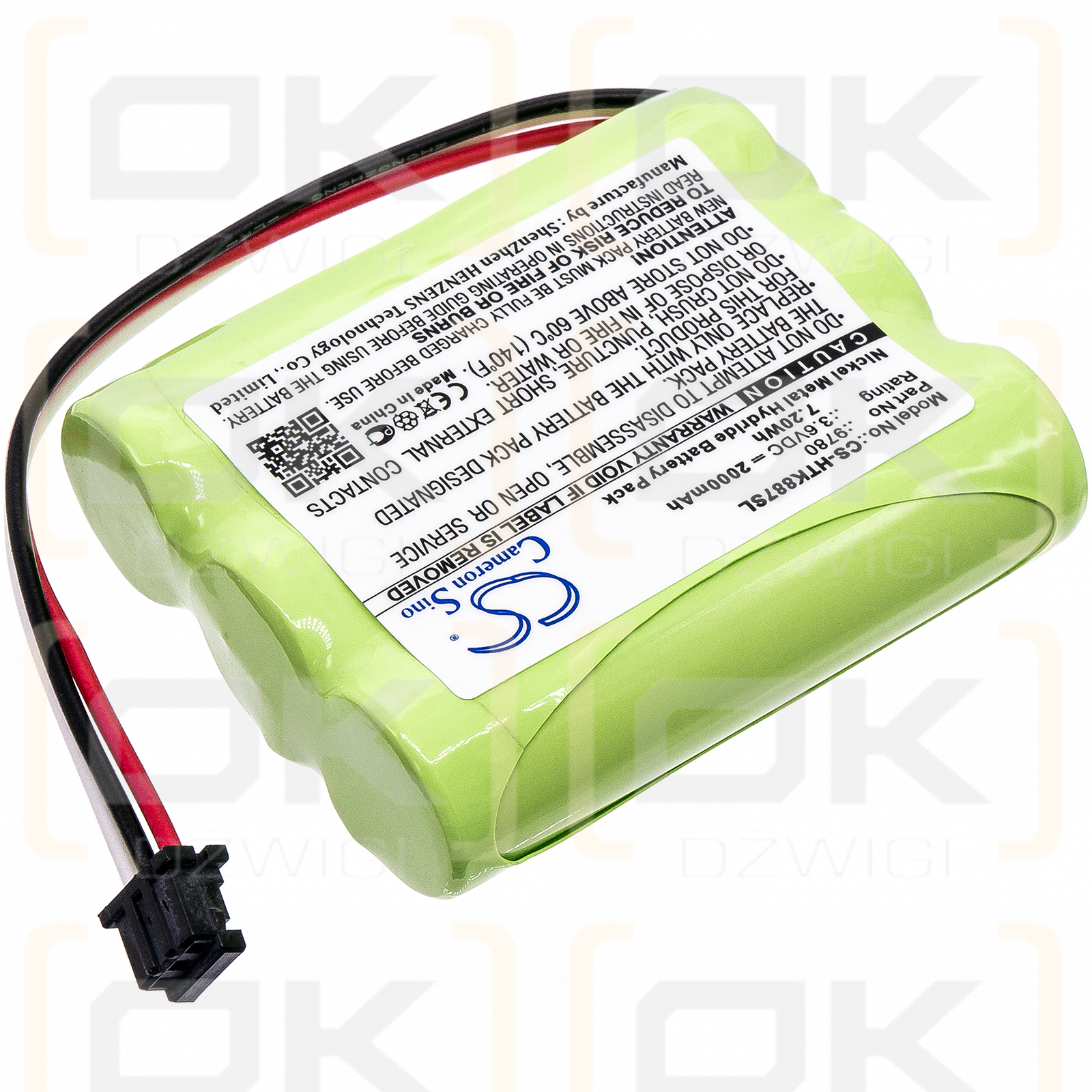 Hioki MR8870-30 / 9780 2000mAh Ni-MH 3.6V (Cameron Sino)