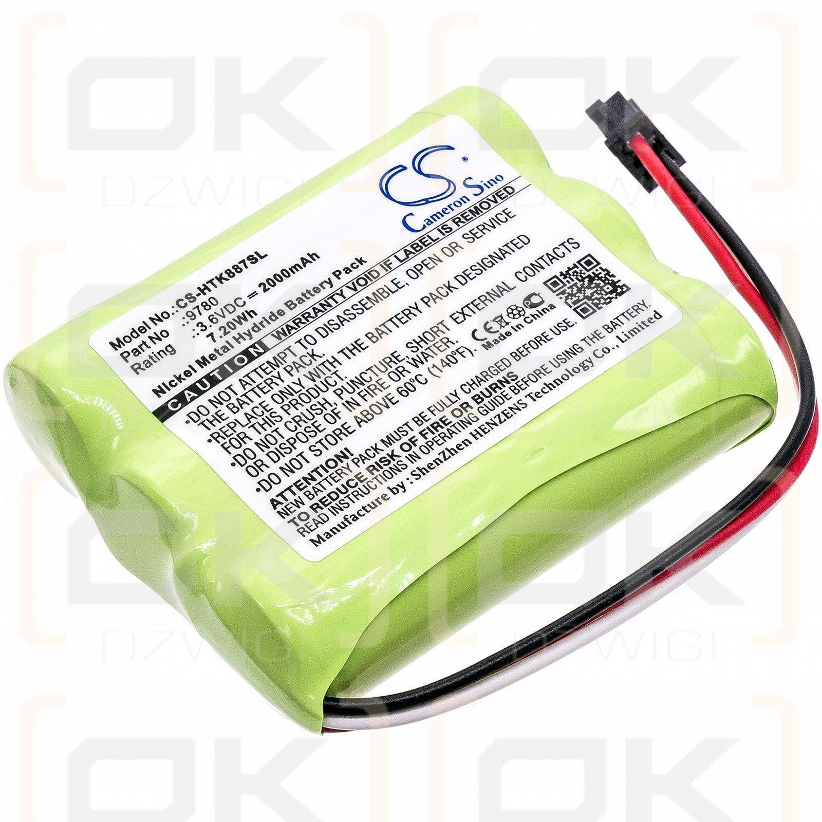 Hioki MR8870-30 / 9780 2000mAh Ni-MH 3.6V (Cameron Sino)