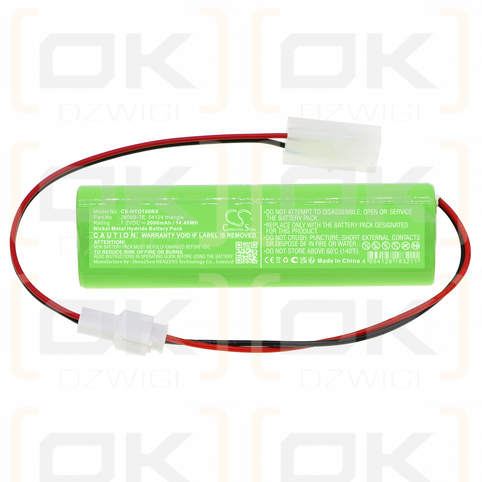 Hitec Optic PRO / 2606B-7E 2000 mAh Ni-MH 7,2 V (Cameron Sino)