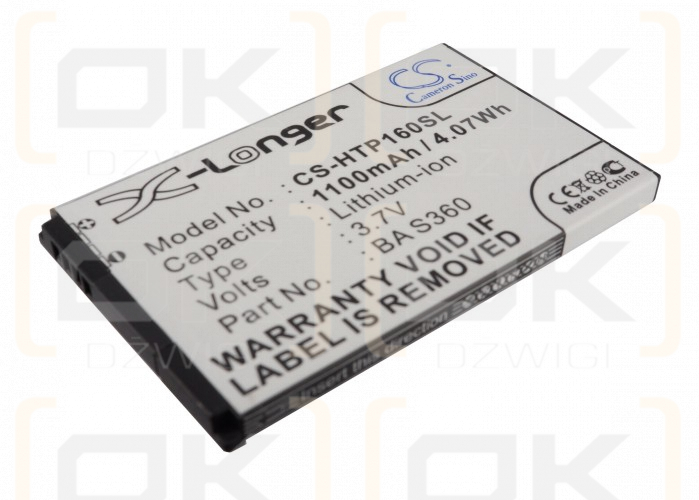 Replacement Battery for T-Mobile MDA Compact V / TOPA160 1100 mAh Li-ion 3.7 V (Cameron Sino)