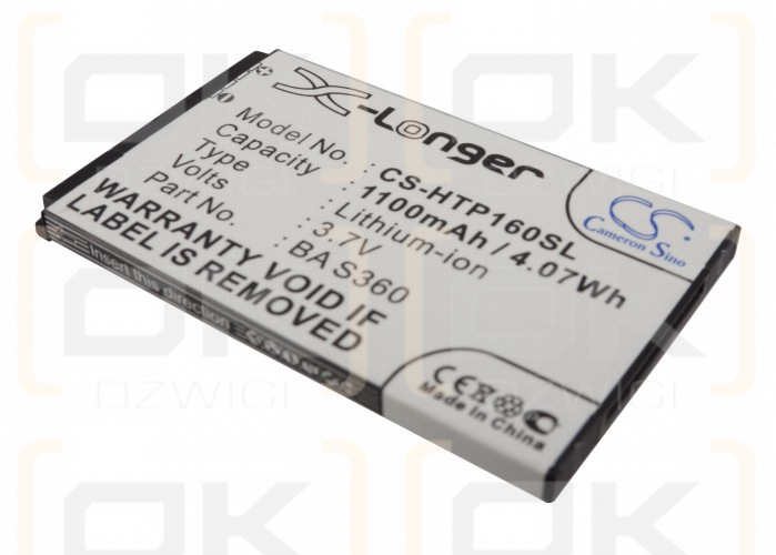 Replacement Battery for T-Mobile MDA Compact V / TOPA160 1100 mAh Li-ion 3.7 V (Cameron Sino)