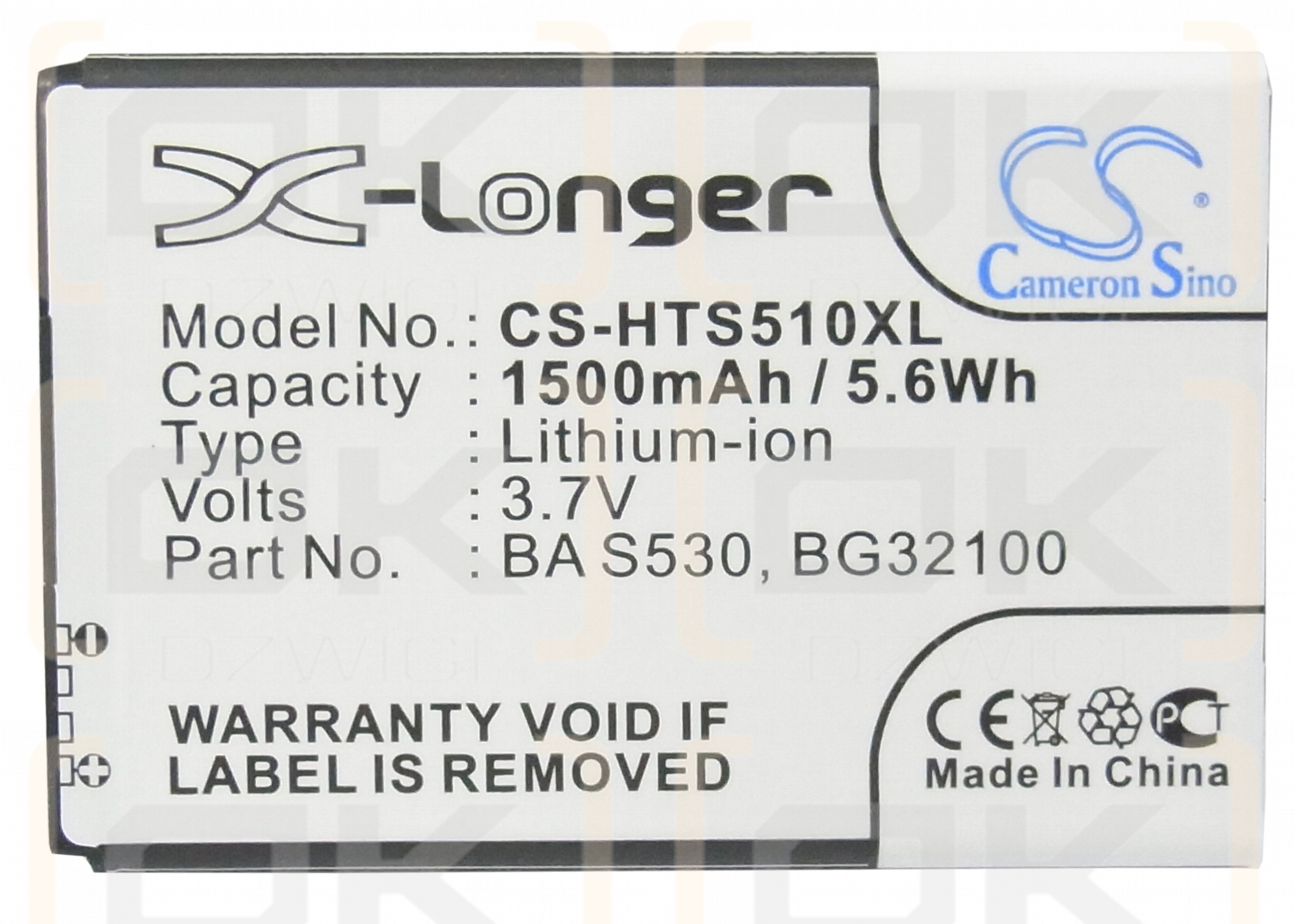 Google G15 / BA S530 1500mAh Li-ion 3.7V (Cameron Sino)