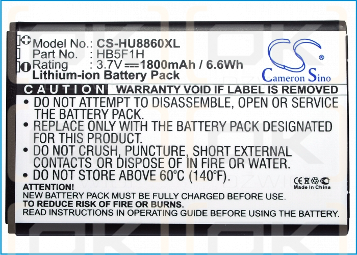 Huawei Turkcell T30 / HB5F1H 1800mAh Li-ion 3.7V (Cameron Sino)