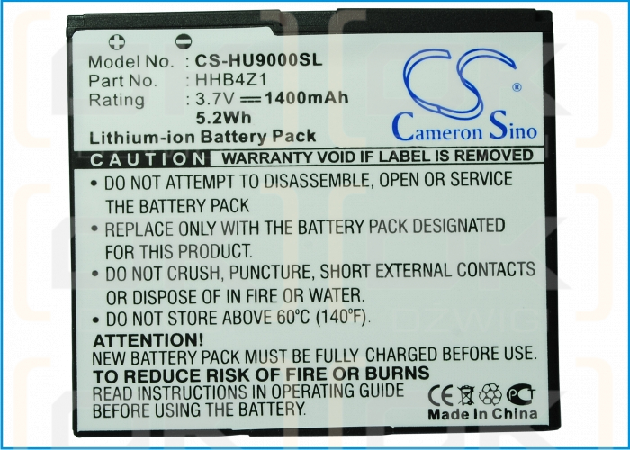 Huawei Ascend X / HHB4Z1 1400mAh Li-ion 3.7V (Cameron Sino)