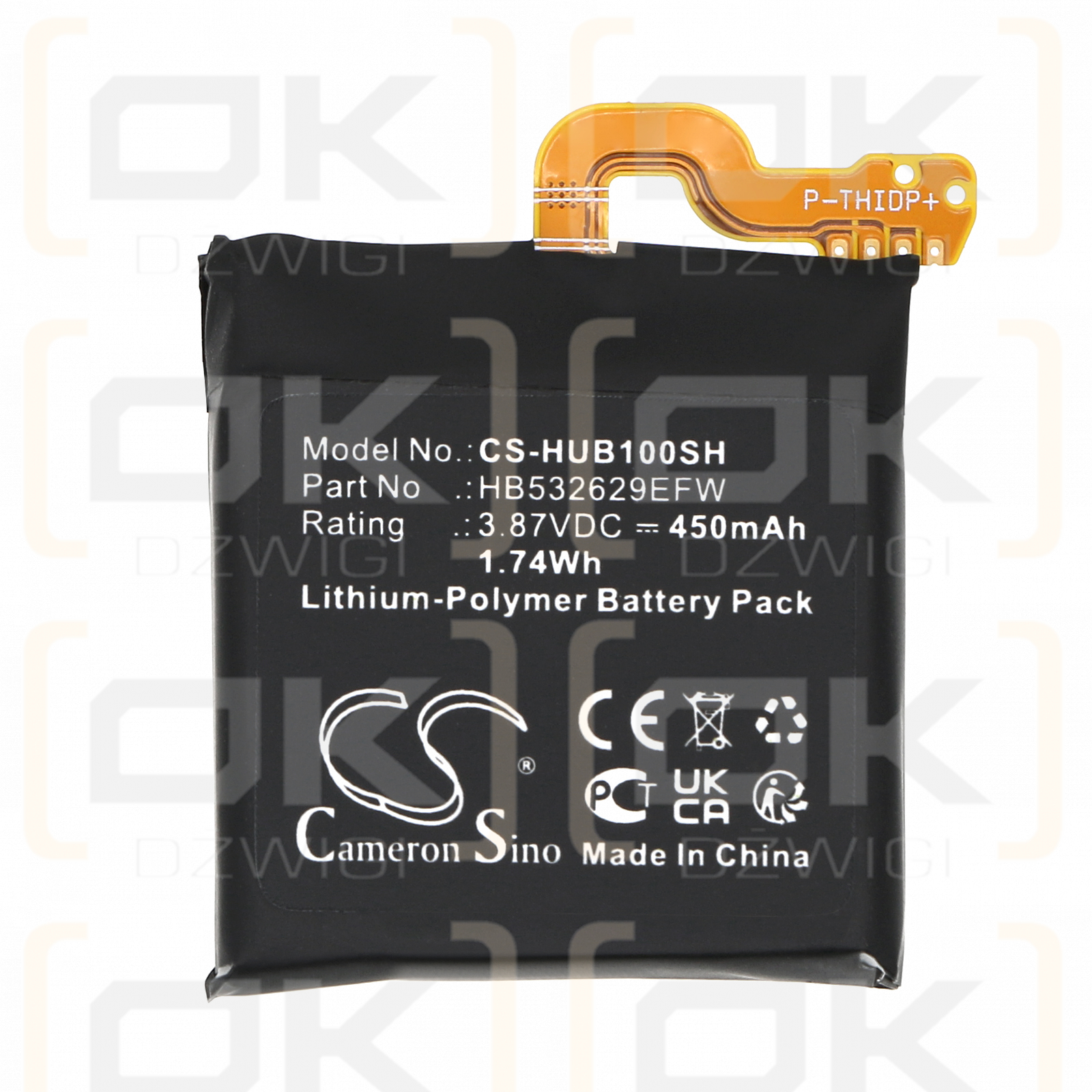 Huawei RUN-B19 / HB532629EFW 450 mAh Li-Polymer 3,87 V (Cameron Sino)