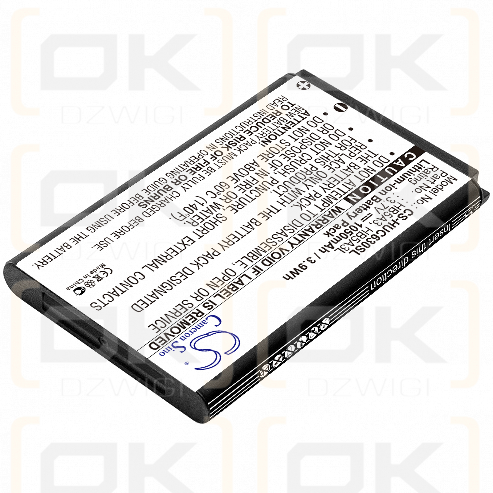 Huawei C6300 / HB5A3 1050mAh Li-ion 3.7V (Cameron Sino)