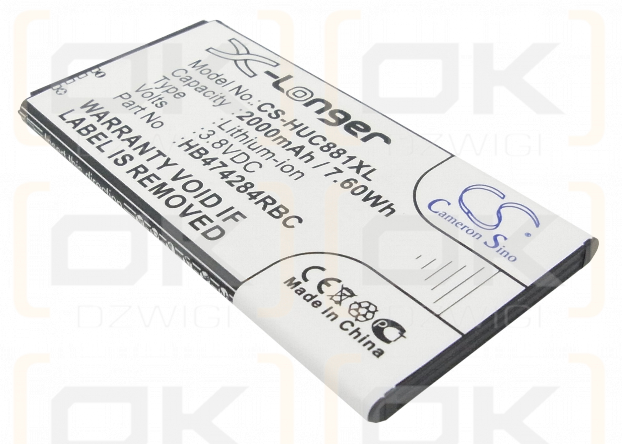 Huawei Y536A1 / HB474284RBC 2000mAh Li-ion 3.8V (Cameron Sino)