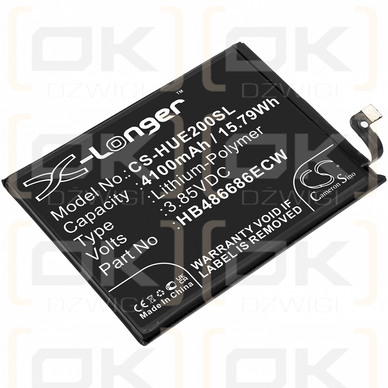 Huawei FRL-LX3 / HB486686ECW 4100mAh Li-Polymer 3.85V (Cameron Sino)