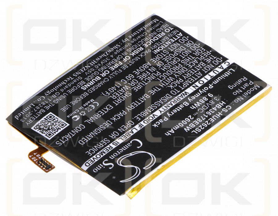 Huawei Ascend Mate 7S / HB436178EBW 2600mAh Li-Polymer 3.8V (Cameron Sino)