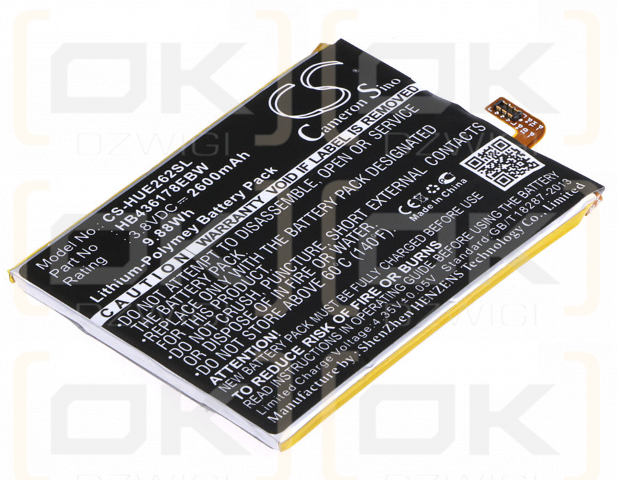 Huawei Ascend Mate 7S / HB436178EBW 2600mAh Li-Polymer 3.8V (Cameron Sino)