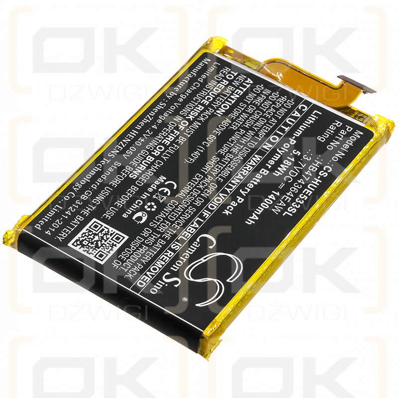 Huawei E5338-BK / HB474364EAW 1400 mAh Li-Polymer 3,7 V (Cameron Sino)