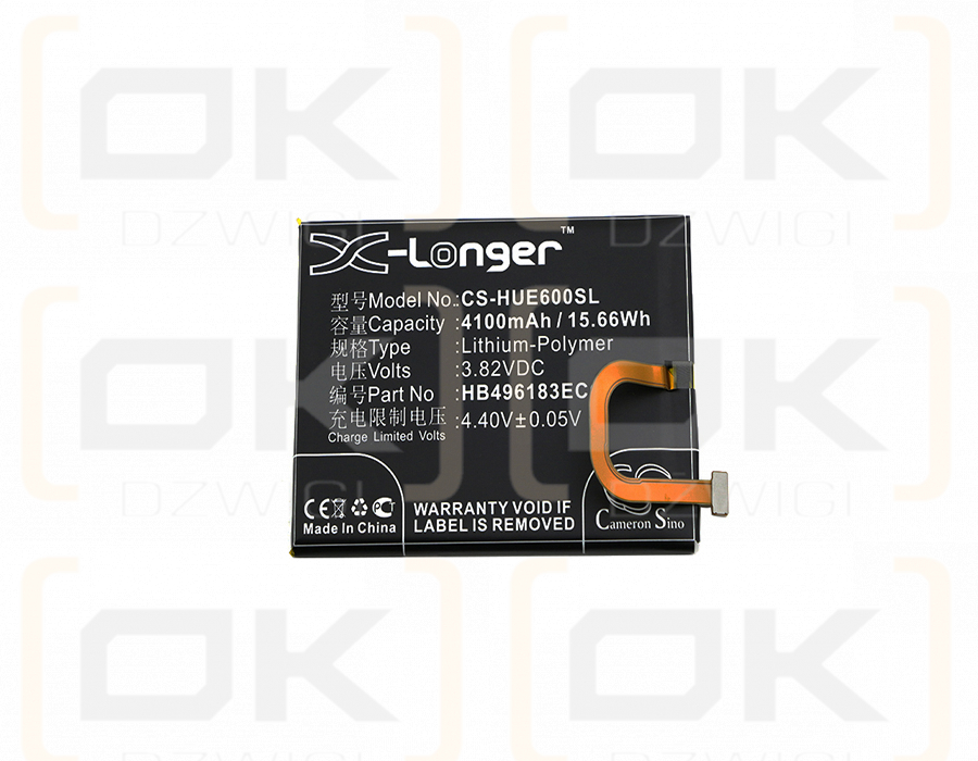 Huawei NCE-TL00 / HB496183ECC 4100mAh Li-Polímero 3.82V (Cameron Sino)