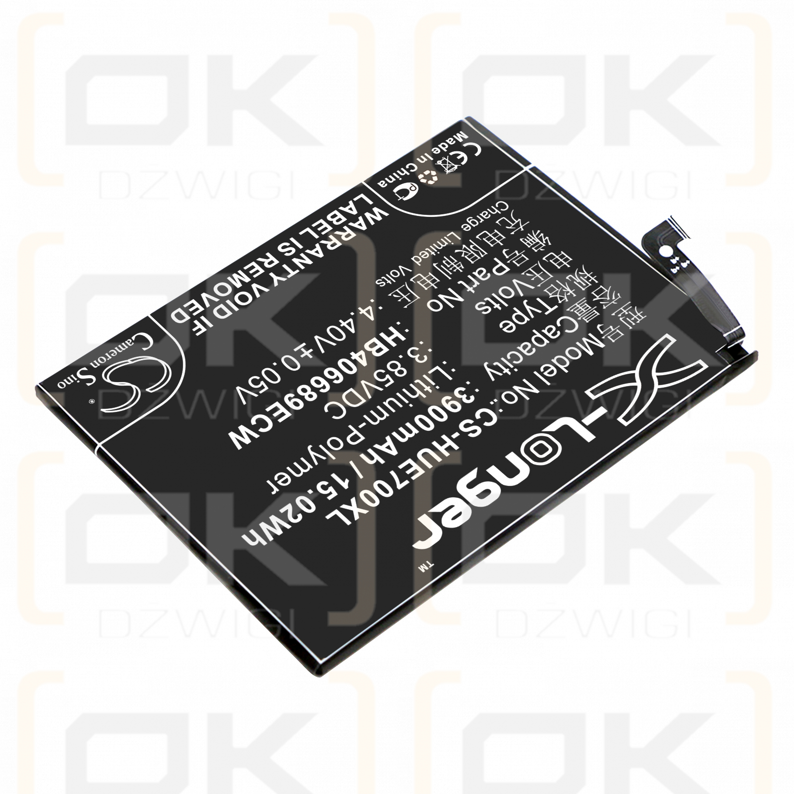 Huawei JKM-L23 / HB406689ECW 3900 mAh Li-Polymer 3,85 V (Cameron Sino)