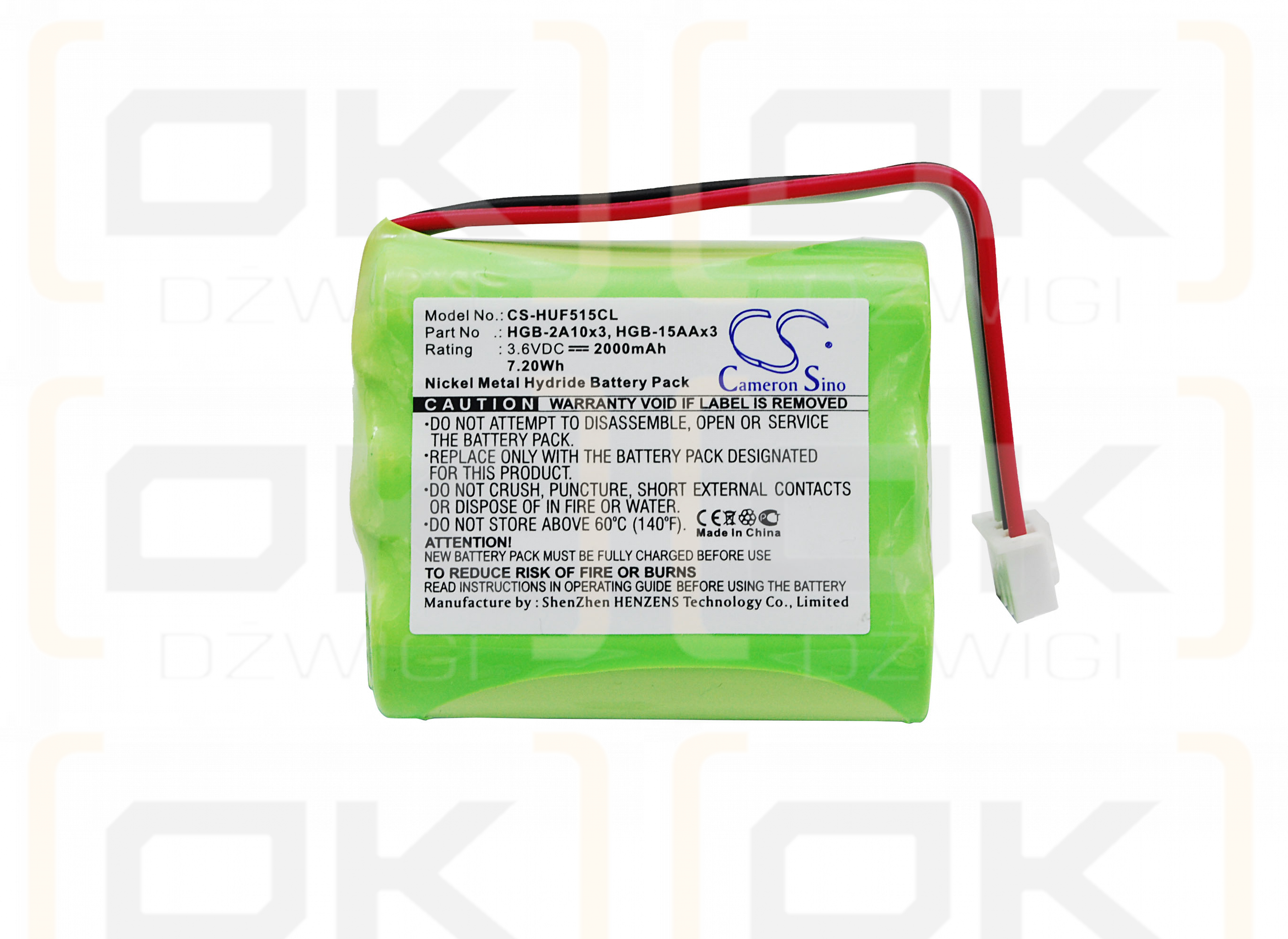 Huawei FT3110 / HGB-2A10x3 2000mAh Ni-MH 3.6V (Cameron Sino)