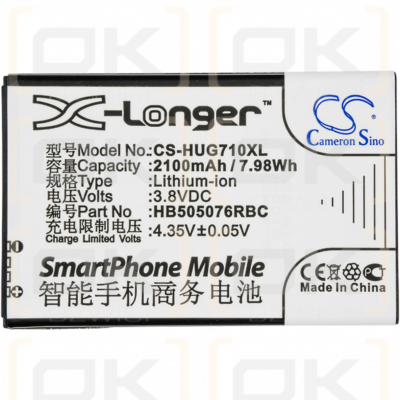 Huawei LUA-LU22 / HB505076RBC 2100 mAh Li-Ion 3,8 V (Cameron Sino)