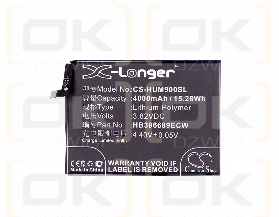 Huawei Y7 / HB396689ECW 4000mAh Li-Polymer 3.82V (Cameron Sino)