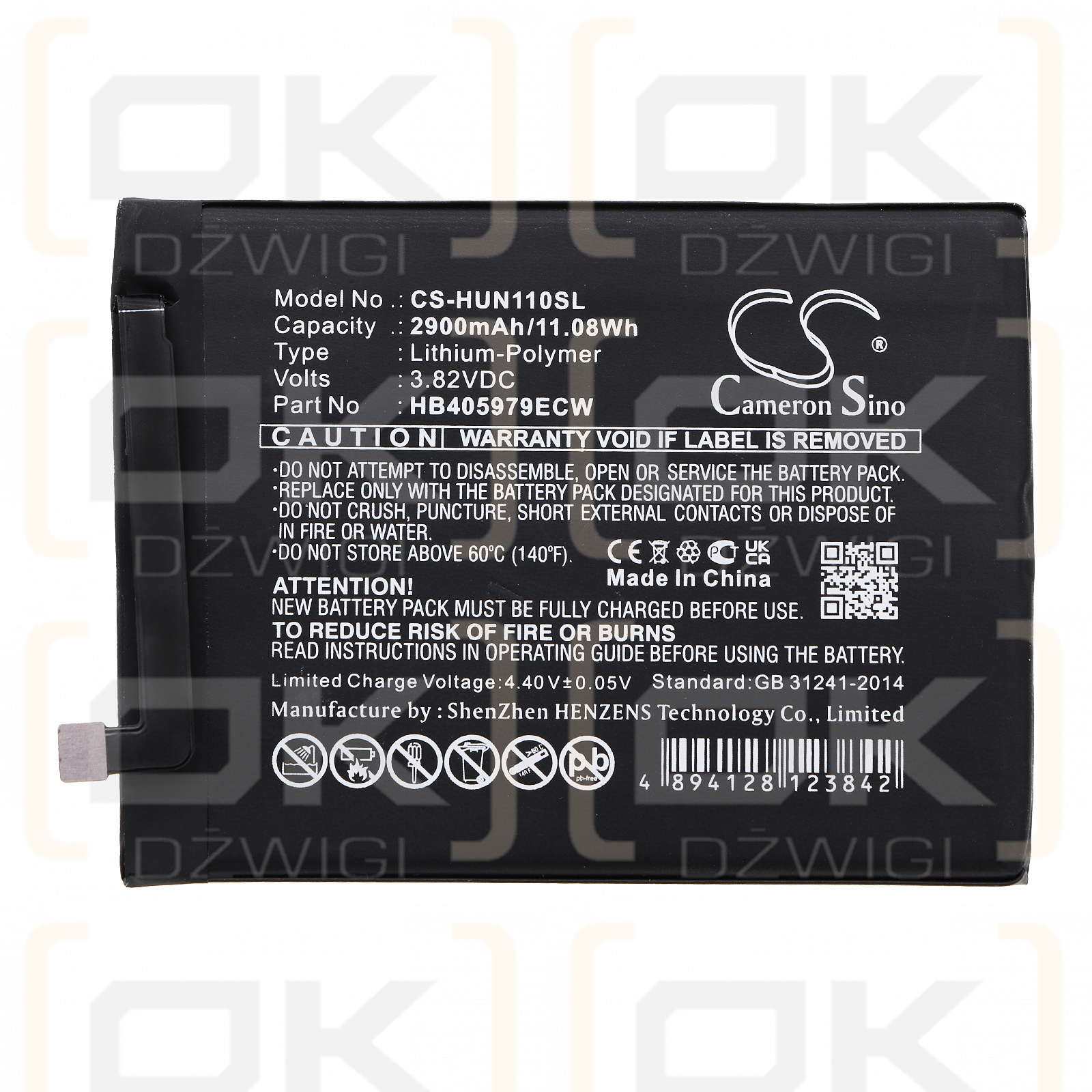 Huawei DUA-L22 / HB405979ECW 2900mAh Li-Polímero 3.82V (Cameron Sino)