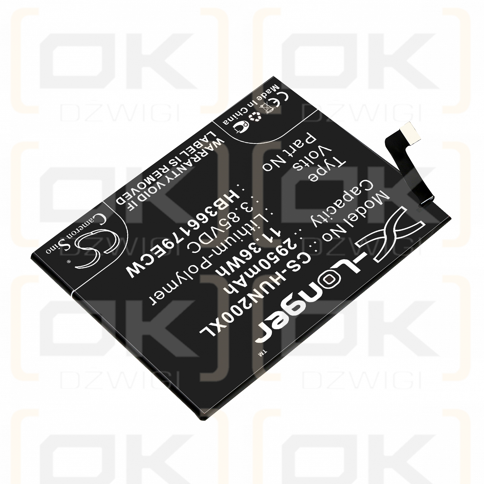 Huawei PIC-AL00 / HB366179ECW 2950mAh Li-Polymer 3.85V (Cameron Sino)