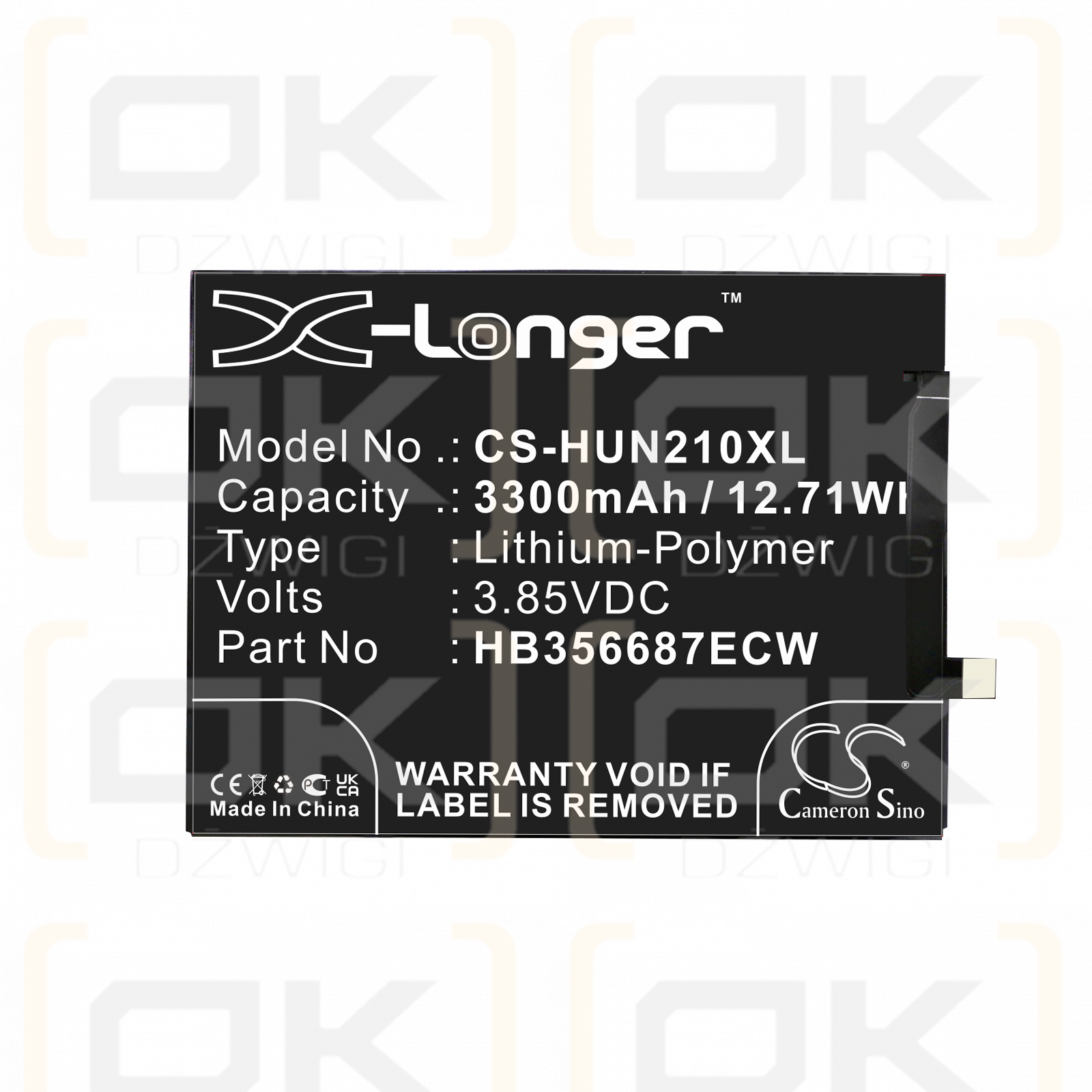 Huawei BND-L34 / HB356687ECW 3300mAh Li-Polímero 3.85V (Cameron Sino)